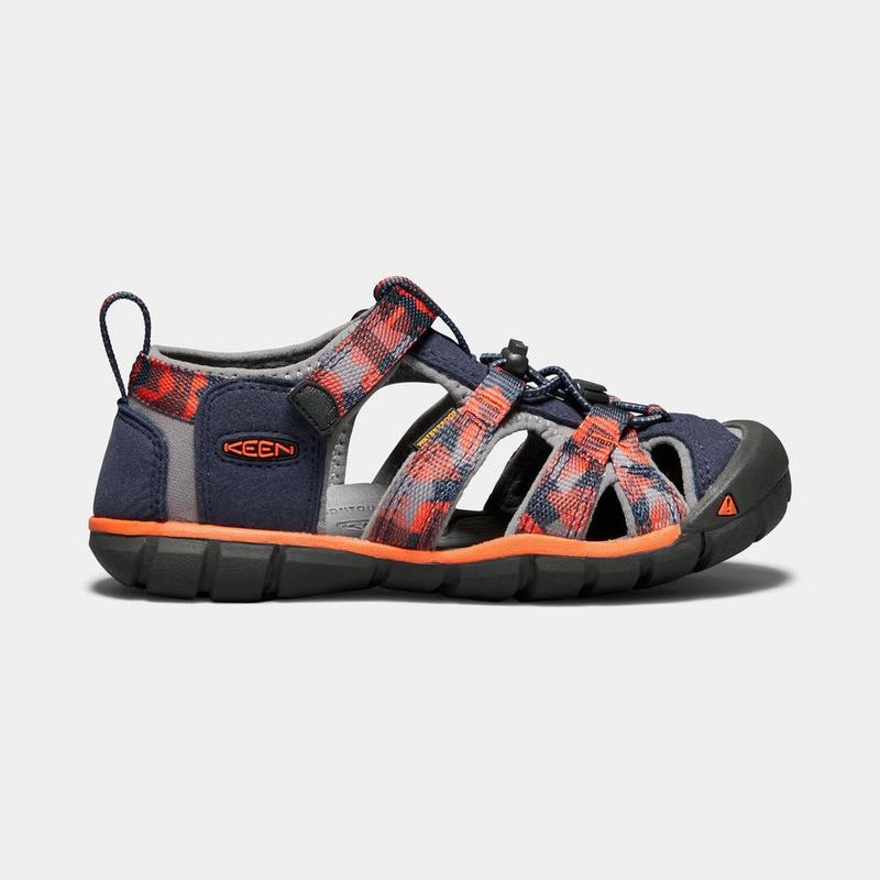 Sandalias Keen Seacamp II Cnx Para Niños Azul Marino/Naranjas - Sandalias Keen Mexico (369510-XVZ)